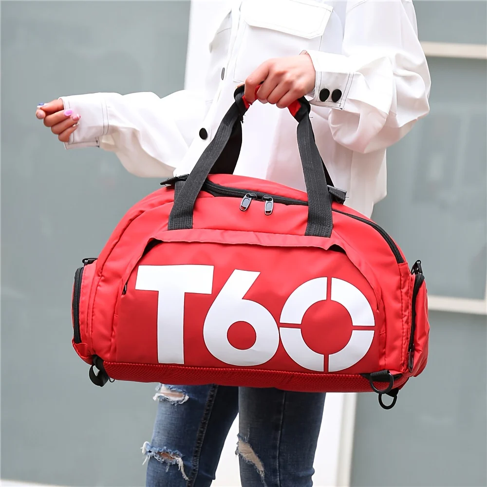 Large Capacity Duffle Tote Bag, Nylon Lightweight Luggage Bag With Shoe Compartment, Portable Travel Storage Bag Unisex Bag For Daily Use - Image 8