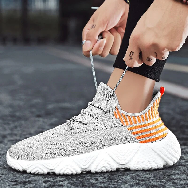 Large Size New Brand Fashion Men Casual Shoes Light Breathable Mesh Shoes Men Sneakers Lace Up Shoes Men zapatillas hombre 39-46 - Image 2