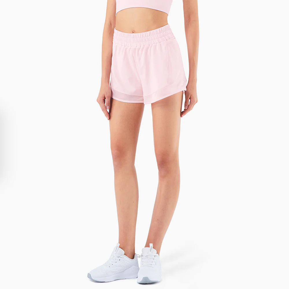 Latest Ladies Loose Fit Anti-microbial Double Layout Workout Running Shorts With Side Pockets - Image 3