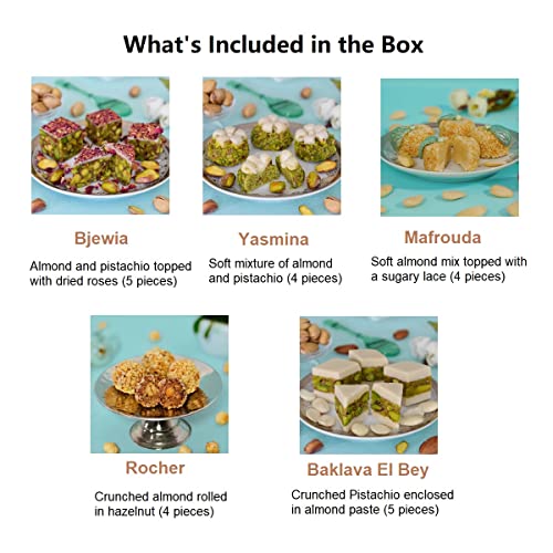 Layla’s Delicacies Mediterranean Treats Vegan Gift Box - Handmade Healthy Mixed Nutty Flavors Pastries - Halal, Vegetarian, Gluten Free - 22 Bite-Size Treats - Image 3
