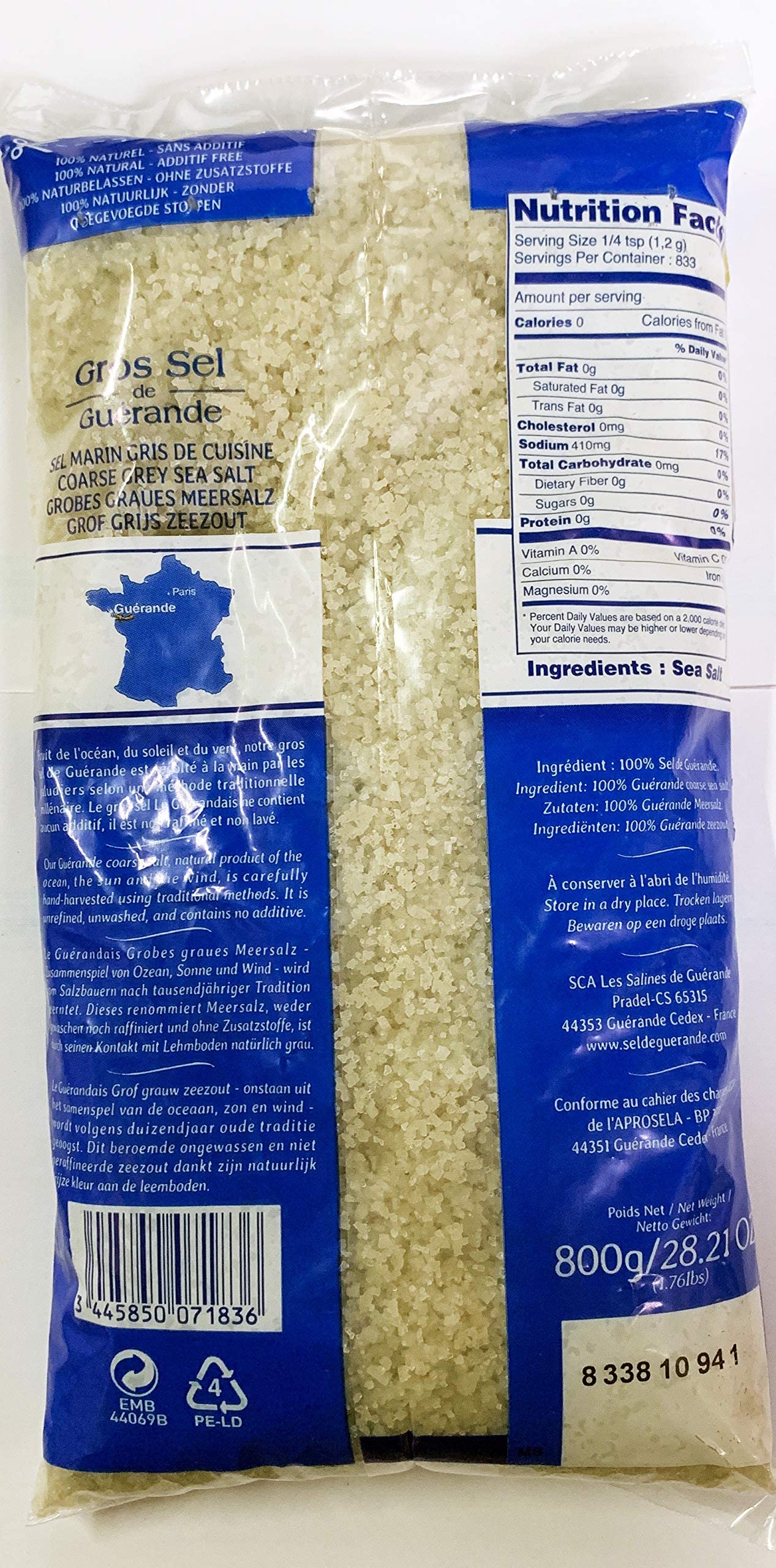 Le Guerandais Coarse Sea Salt Gros Sel De Guerande, 28.21oz per bag (2 bags) - Image 2