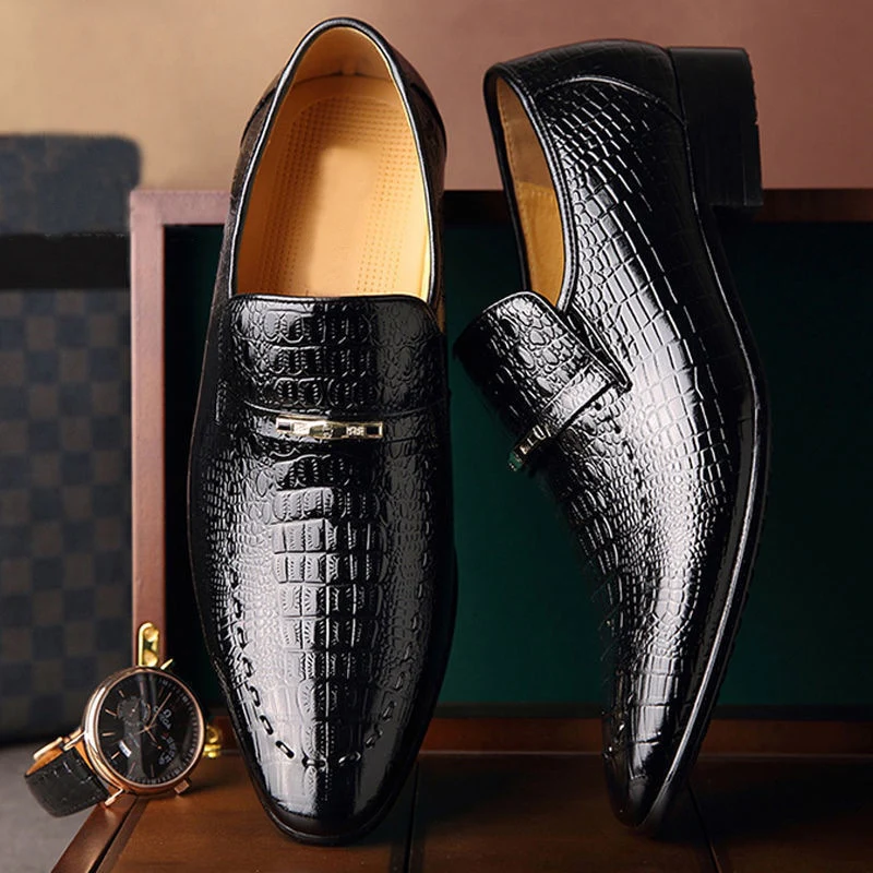 Leather Shoes Mens PU Luxury Crocodile Pattern Men Business Dress Shoes Casual Social Shoe Male Wedding Footwear Zapatos Hombre - Image 5