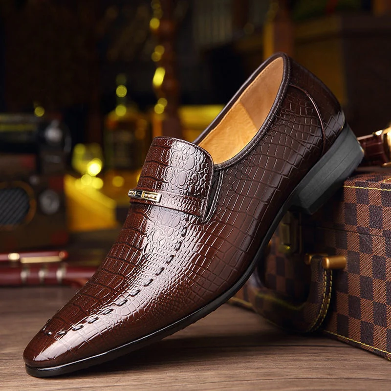 Leather Shoes Mens PU Luxury Crocodile Pattern Men Business Dress Shoes Casual Social Shoe Male Wedding Footwear Zapatos Hombre - Image 6