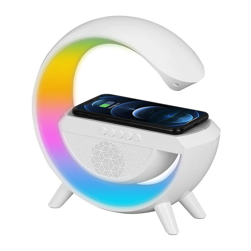 LED App Control RGB Night Light Atmosphere Lamps Digital Alarm Clock Speaker Wireless Charger Children Sleep Bedroom Decoration - Image 4