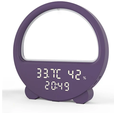 LED App Control RGB Night Light Atmosphere Lamps Digital Alarm Clock Speaker Wireless Charger Children Sleep Bedroom Decoration - Image 6
