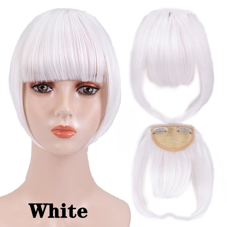 Leeons Short Synthetic Bangs Heat Resistant Hairpieces Hair Women Natural Short Fake Hair Bangs Hair Clips For Extensions Black - Image 16