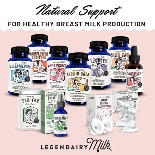 Legendairy Milk Liquid Gold Lactation Supplement, Organic Goat's Rue Lactation Support with Milk Thistle, Shatavari, Fennel, Alfalfa and Anise, Breastfeeding Supplements, 60 Vegan Capsules - Image 2