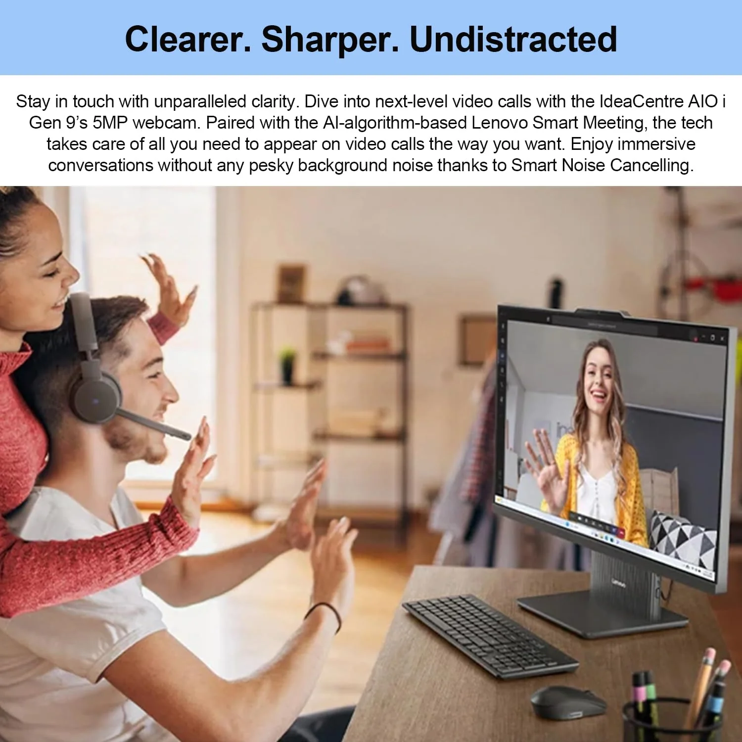 Lenovo 2024 IdeaCentre I Business All-in-One, 27" FHD Touchscreen 100Hz, Intel Core i5-13420H, 16GB DDR5 RAM, 512GB SSD, Wireless Charging Base, Wireless KB & Mouse, Wi-Fi 6, Windows 11 Pro, Grey - Image 3