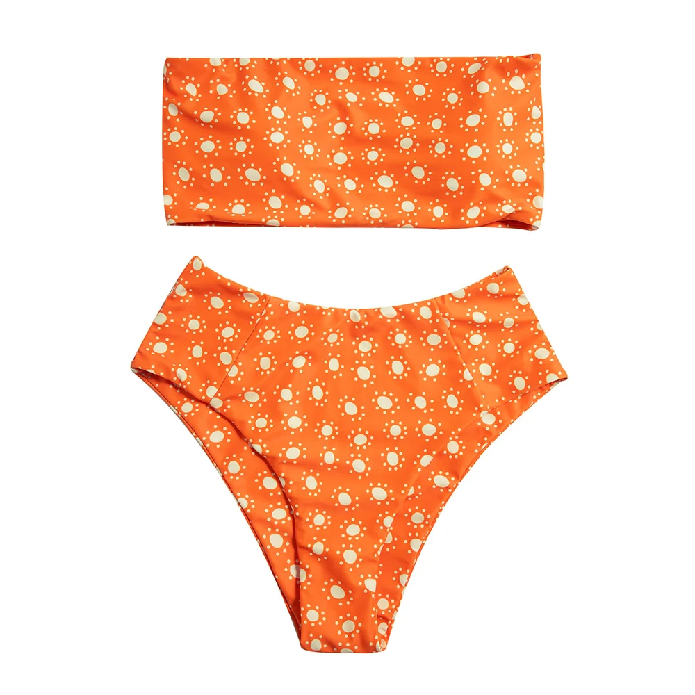 Leopard Bikini High Waist Swimsuit Women Bikini 2022 Push Up Bandeau Women Off Shoulder Beach Swimming Suit Brazilian Swimwear - Image 18