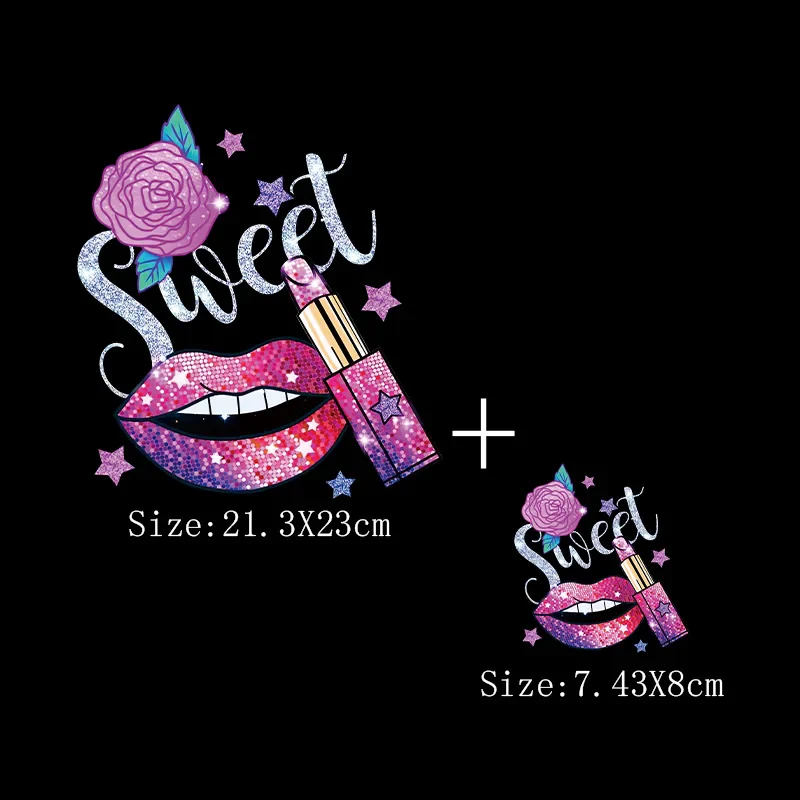 Leopard Print Lips Patches For Clothes Heat Transfer Thermal Stickers DIY Washable T-Shirts Iron On Transfer Girls Lips Patches - Image 13