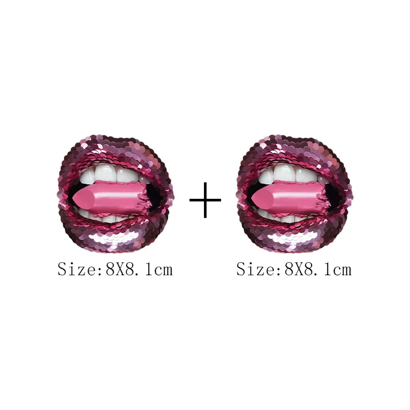 Leopard Print Lips Patches For Clothes Heat Transfer Thermal Stickers DIY Washable T-Shirts Iron On Transfer Girls Lips Patches - Image 22