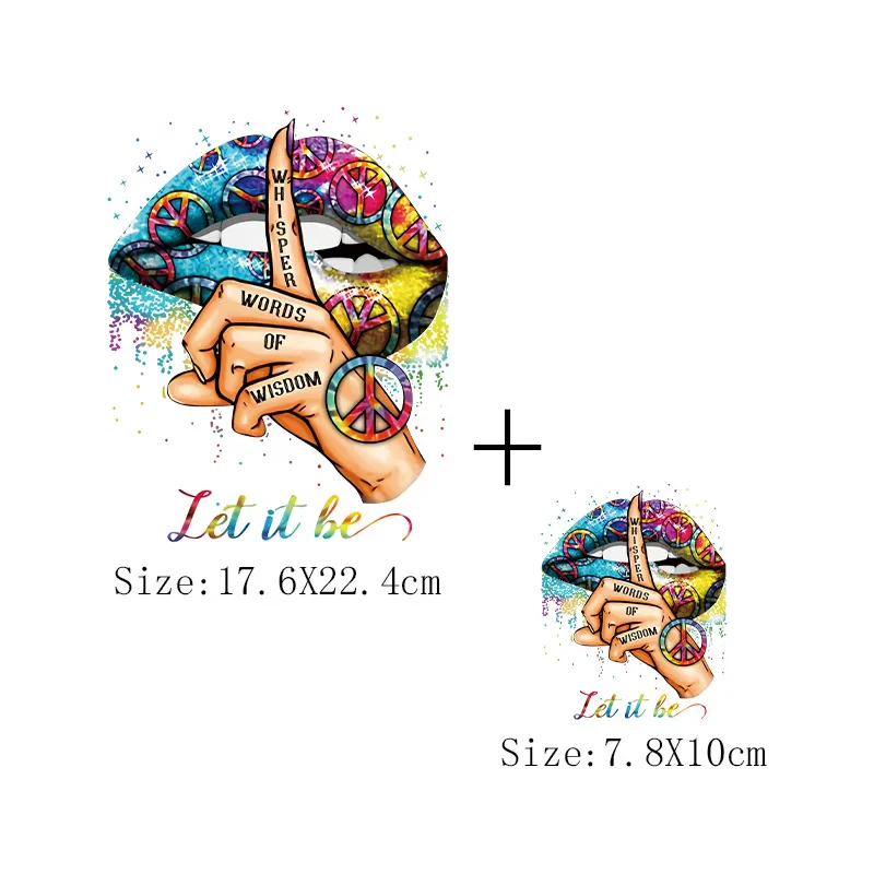 Leopard Print Lips Patches For Clothes Heat Transfer Thermal Stickers DIY Washable T-Shirts Iron On Transfer Girls Lips Patches - Image 28