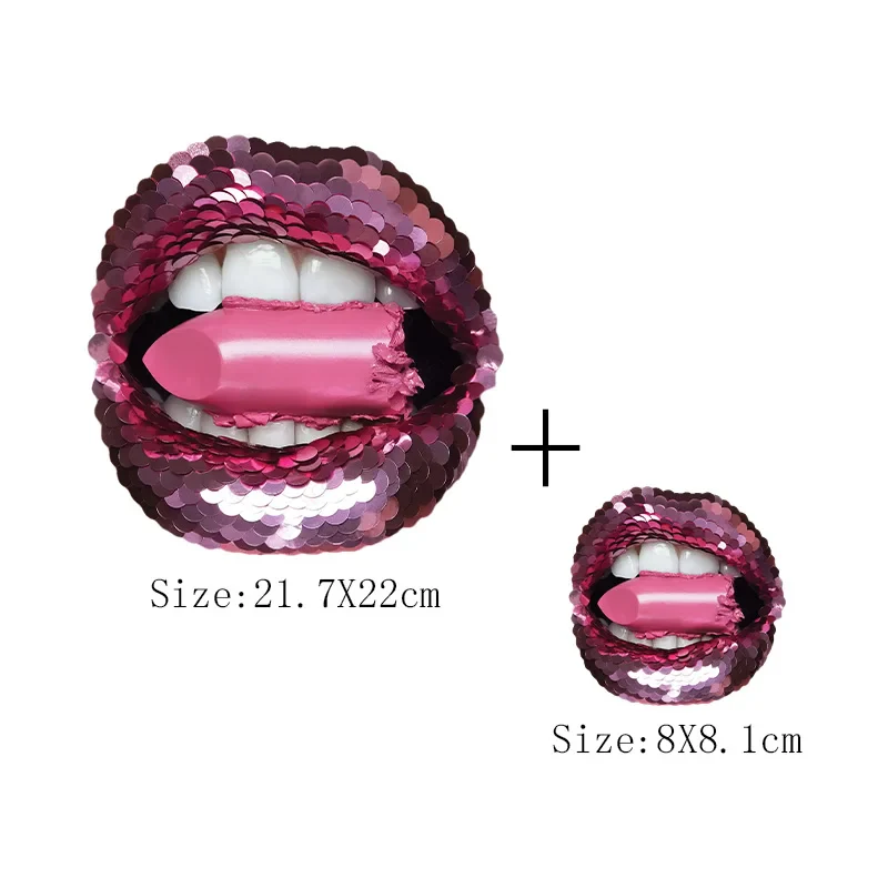 Leopard Print Lips Patches For Clothes Heat Transfer Thermal Stickers DIY Washable T-Shirts Iron On Transfer Girls Lips Patches - Image 31