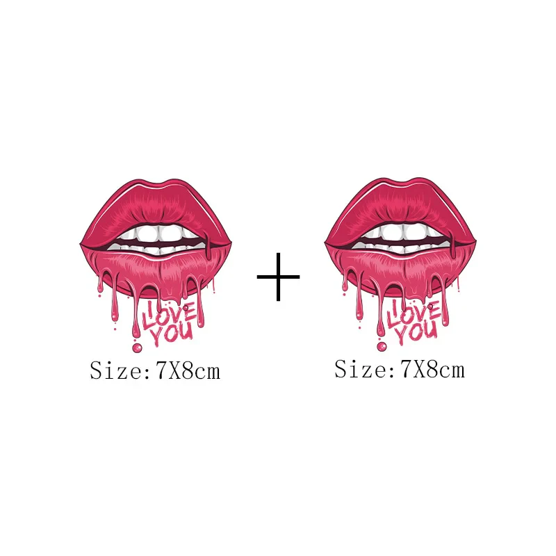 Leopard Print Lips Patches For Clothes Heat Transfer Thermal Stickers DIY Washable T-Shirts Iron On Transfer Girls Lips Patches - Image 38