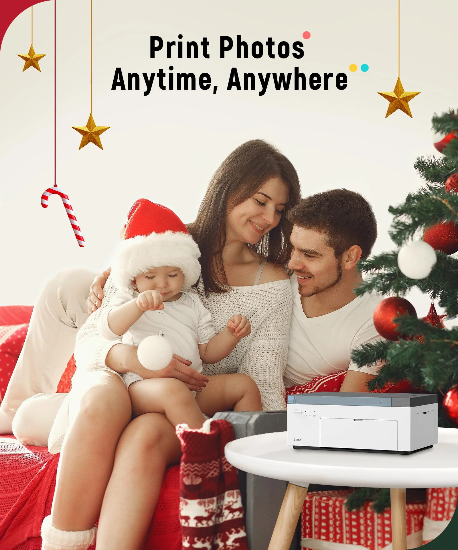 Liene 4x6'' Photo Printer Bundle (60 pcs +2 Ink Cartridges), Wi-Fi Picture Printer, Photo Printer for iPhone, Android, Smartphone, Computer, Dye-Sublimation, Portable Photo Printer for Home Use - Image 6