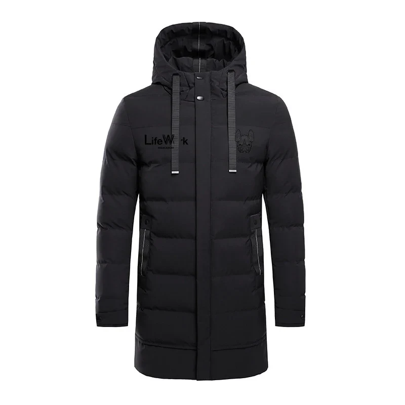 LIFEWORK  NEW Hot Sale long Cotton Padded Jacket for Men Warm Winter Casual Coats Men Fashion Clothing Down Jacket - Image 8