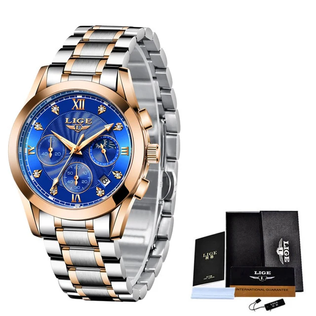 LIGE 2023 New Fashion Watch Women Watches Ladies Creative Steel Women Bracelet Watches Female Waterproof Clocks Relogio Feminino - Image 10