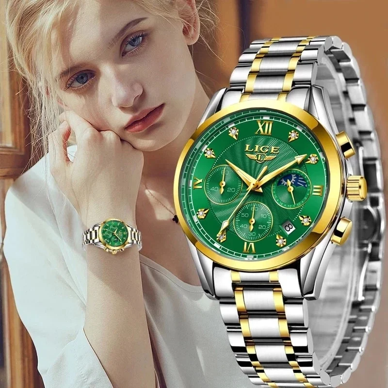 LIGE 2023 New Fashion Watch Women Watches Ladies Creative Steel Women Bracelet Watches Female Waterproof Clocks Relogio Feminino - Image 12