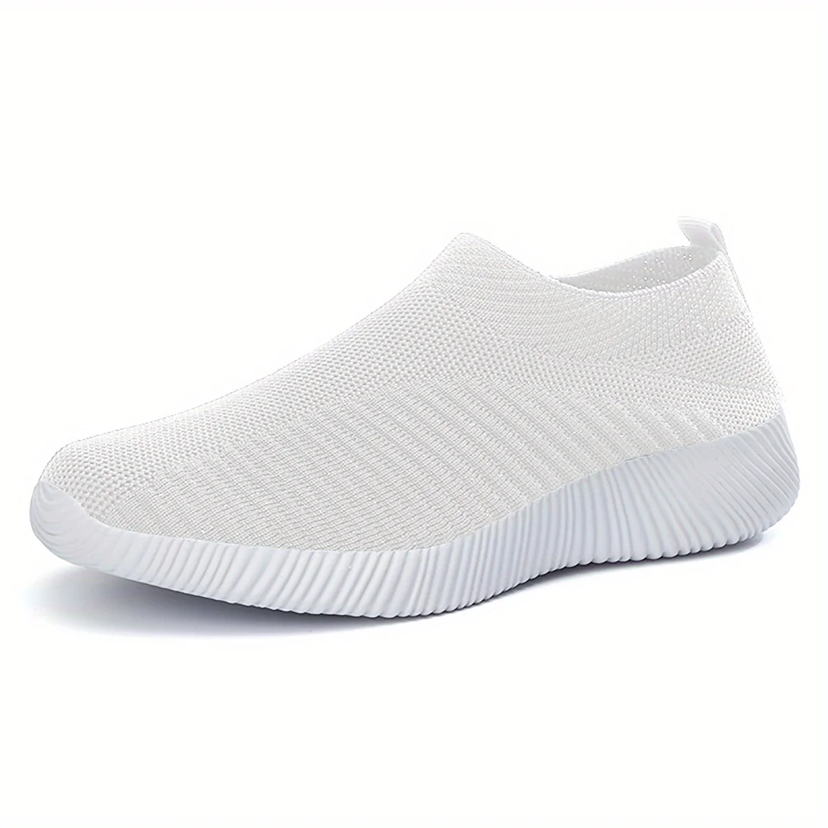Lightweight Breathable Women's Slip-On Sneakers - Solid Color Low Top Design for Summer Casual Sports Shoes with EVA Sole and Comfort Insole - Image 43