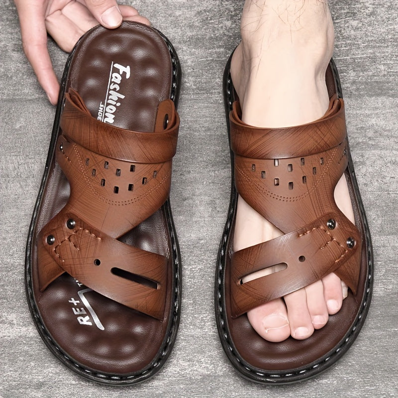 Lightweight Quick-Drying Men's Non-Slip Sandals, Comfy Beach Shoes for Summer - Image 2