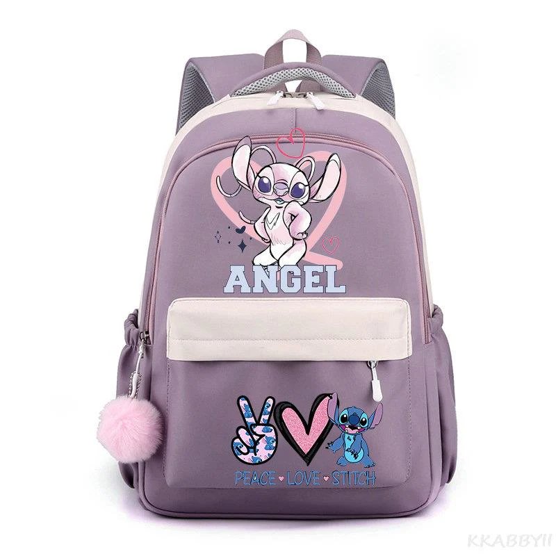 Lilo And Stitch Backpack Sweet Soft Large Capacity Student Schoolbag College Students Patchwork Laptop Simple Mochilas - Image 17