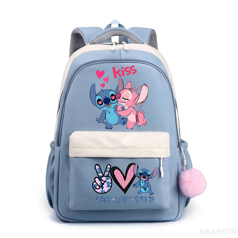 Lilo And Stitch Backpack Sweet Soft Large Capacity Student Schoolbag College Students Patchwork Laptop Simple Mochilas - Image 32