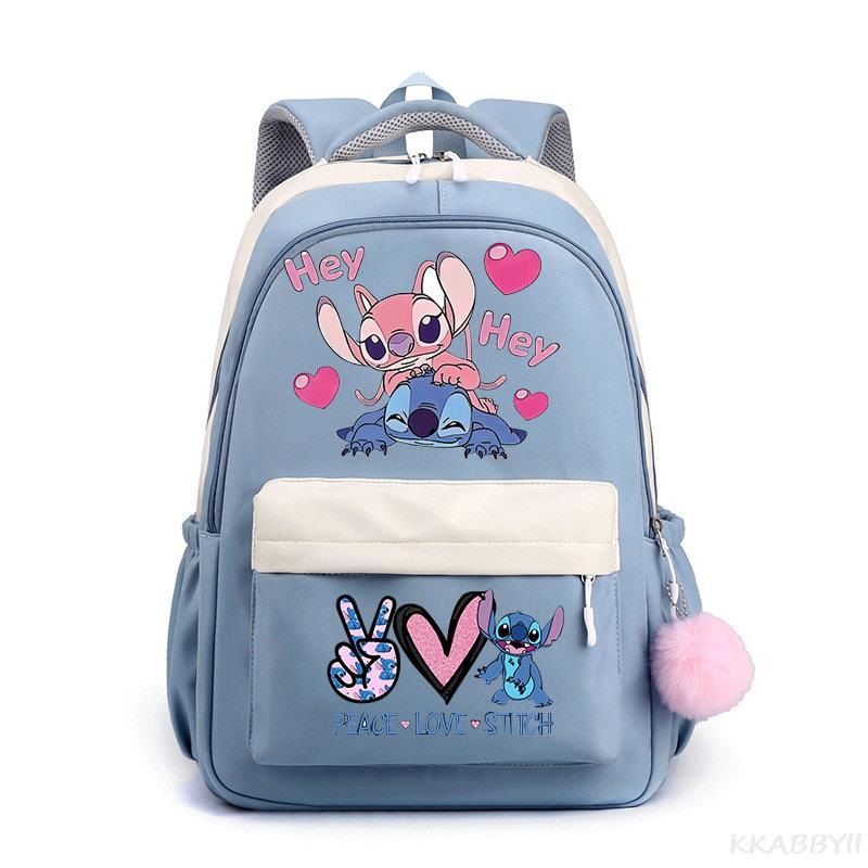 Lilo And Stitch Backpack Sweet Soft Large Capacity Student Schoolbag College Students Patchwork Laptop Simple Mochilas - Image 5