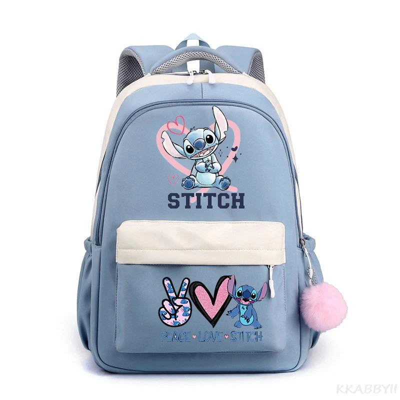 Lilo And Stitch Backpack Sweet Soft Large Capacity Student Schoolbag College Students Patchwork Laptop Simple Mochilas - Image 7