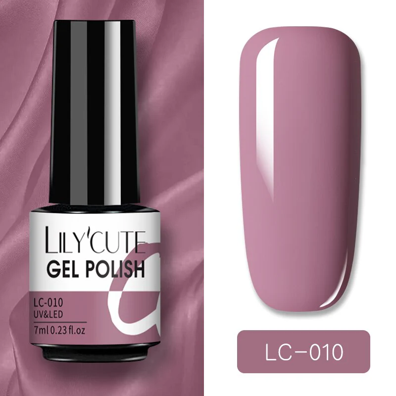 LILYCUTE 7ml Glitter Sequins Nail Gel Polish Gel Rose Gold Semi Permanent Hybrid Nail Art DIY Design Varnish - Image 14