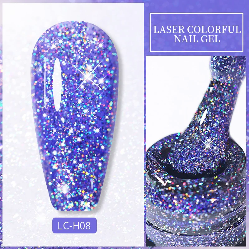 LILYCUTE 7ml Glitter Sequins Nail Gel Polish Gel Rose Gold Semi Permanent Hybrid Nail Art DIY Design Varnish - Image 33