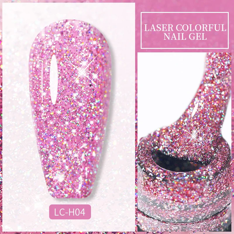 LILYCUTE 7ml Glitter Sequins Nail Gel Polish Gel Rose Gold Semi Permanent Hybrid Nail Art DIY Design Varnish - Image 41