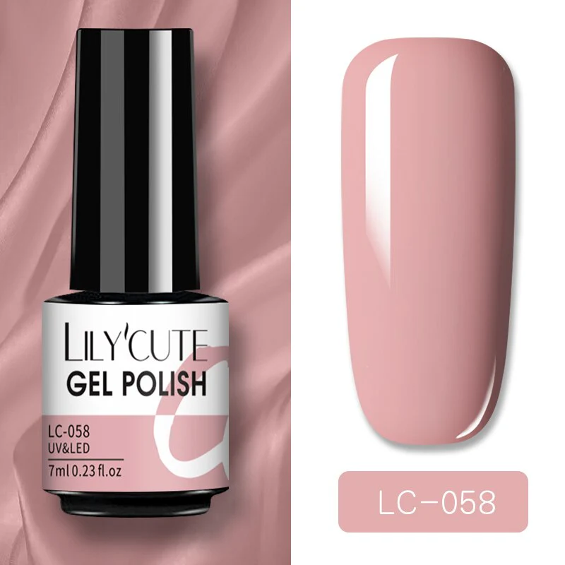 LILYCUTE 7ml Glitter Sequins Nail Gel Polish Gel Rose Gold Semi Permanent Hybrid Nail Art DIY Design Varnish - Image 48