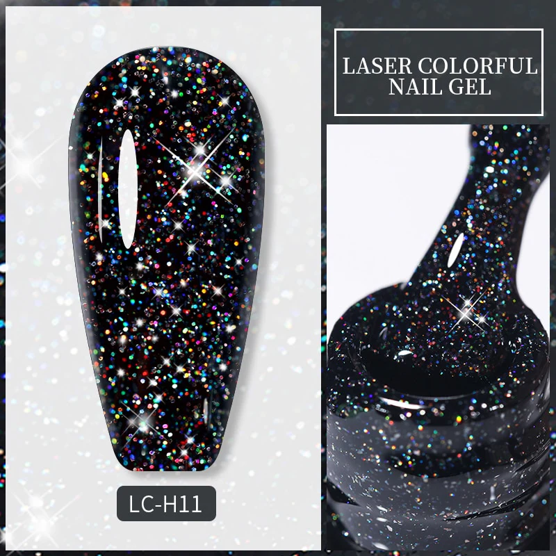 LILYCUTE 7ml Glitter Sequins Nail Gel Polish Gel Rose Gold Semi Permanent Hybrid Nail Art DIY Design Varnish - Image 55