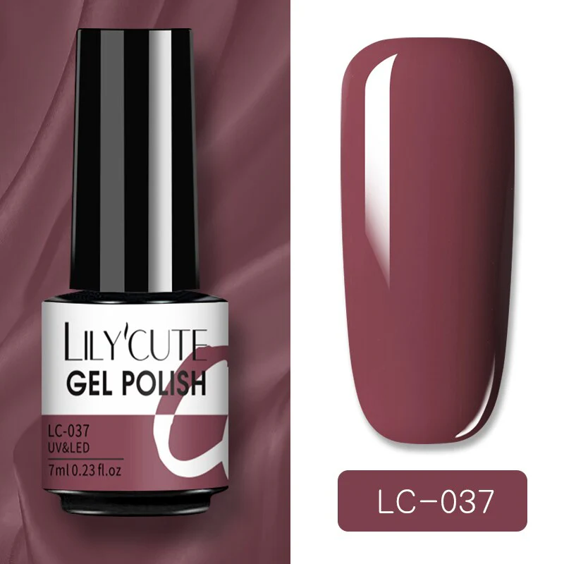 LILYCUTE 7ml Glitter Sequins Nail Gel Polish Gel Rose Gold Semi Permanent Hybrid Nail Art DIY Design Varnish - Image 61
