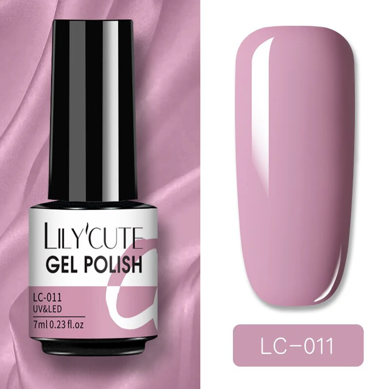 LILYCUTE 7ml Glitter Sequins Nail Gel Polish Gel Rose Gold Semi Permanent Hybrid Nail Art DIY Design Varnish - Image 79