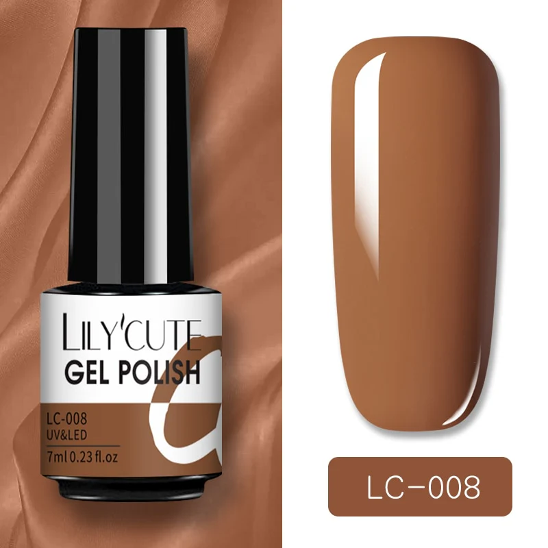 LILYCUTE 7ml Glitter Sequins Nail Gel Polish Gel Rose Gold Semi Permanent Hybrid Nail Art DIY Design Varnish - Image 84