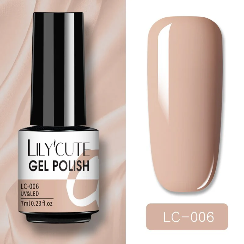 LILYCUTE 7ml Glitter Sequins Nail Gel Polish Gel Rose Gold Semi Permanent Hybrid Nail Art DIY Design Varnish - Image 85