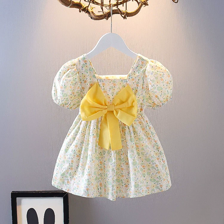 Little Girl Princess Floral-Print Dress - Image 7