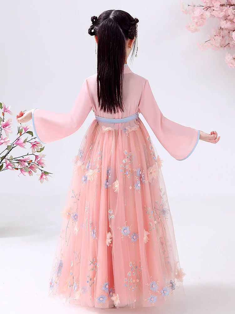 Little Girls Children's Clothes Princess Dress Autumn Hanfu - Image 5