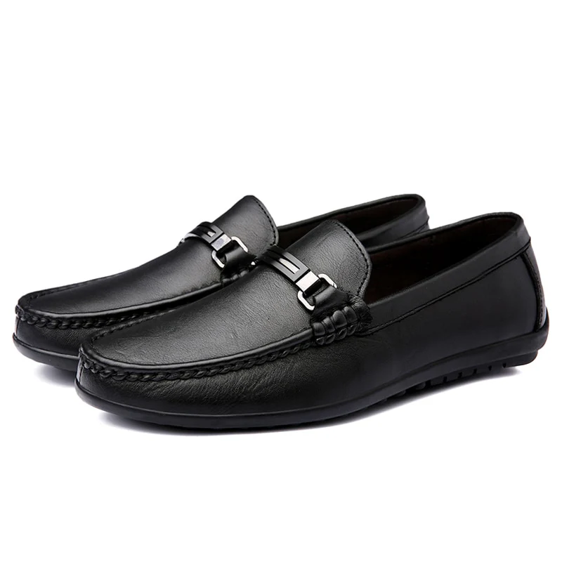 Loafers Men Casual Leather Shoes Slip On Spring Summer Black Brown Fashion Italian Trendy Luxury Designer Brand Loafer - Image 8