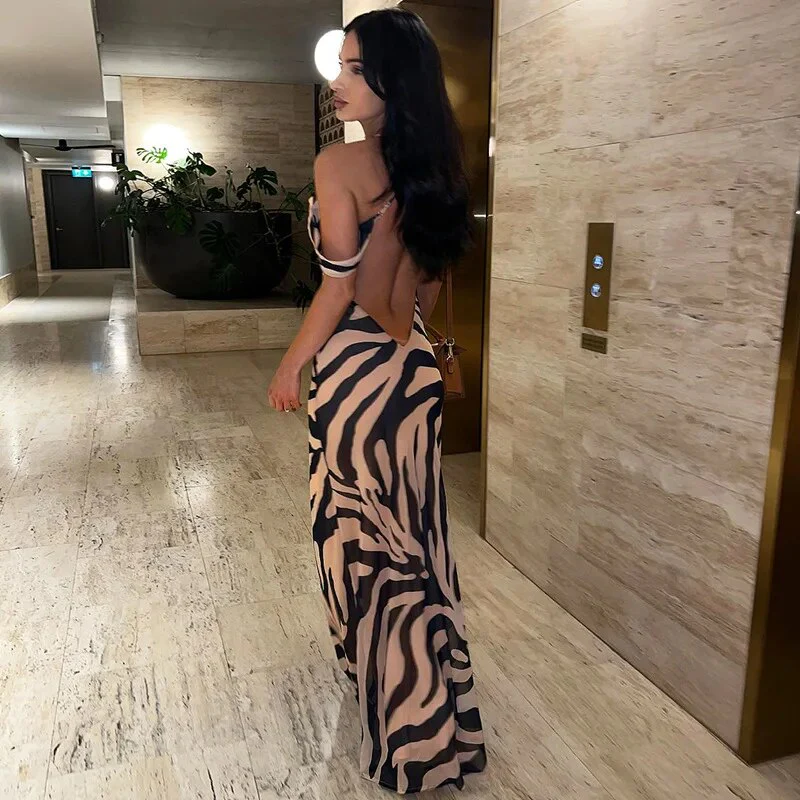 Long Backless Dress Maxi Sexy Bodycon Evening Club Vacation Dress Women 2023 Summer Elegant Luxury Long Hoodie Cover Up Dresses - Image 4
