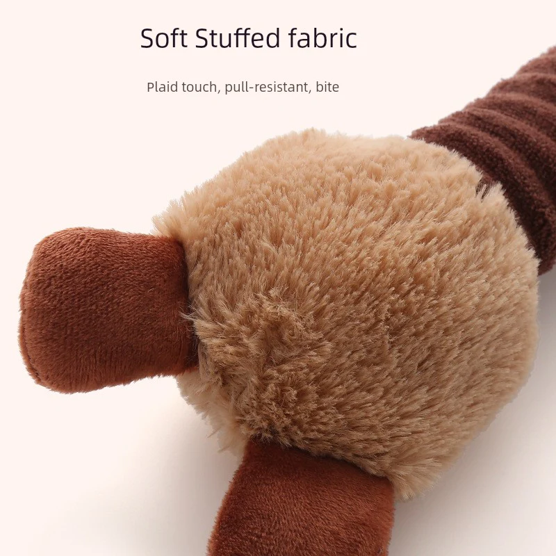 Long Dog Cartoon Long Neck Animal Gnawing Toy Sound Grinding Accompany Bichon Corgi Golden Retriever Samo - Image 2