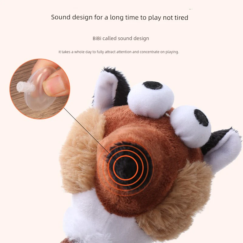 Long Dog Cartoon Long Neck Animal Gnawing Toy Sound Grinding Accompany Bichon Corgi Golden Retriever Samo - Image 3