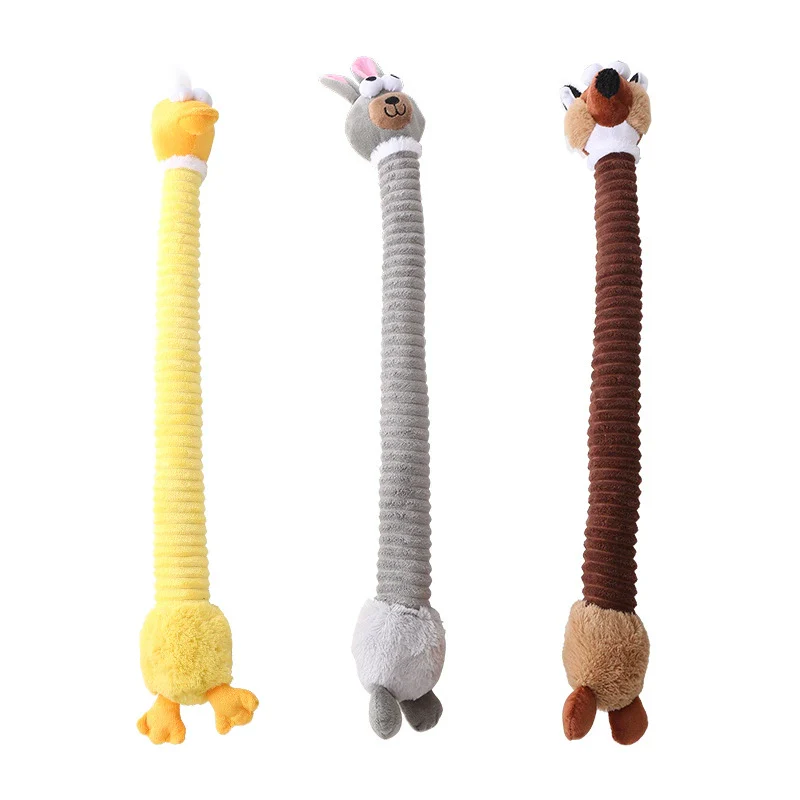 Long Dog Cartoon Long Neck Animal Gnawing Toy Sound Grinding Accompany Bichon Corgi Golden Retriever Samo - Image 5