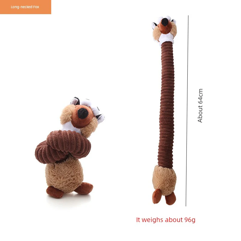 Long Dog Cartoon Long Neck Animal Gnawing Toy Sound Grinding Accompany Bichon Corgi Golden Retriever Samo - Image 6