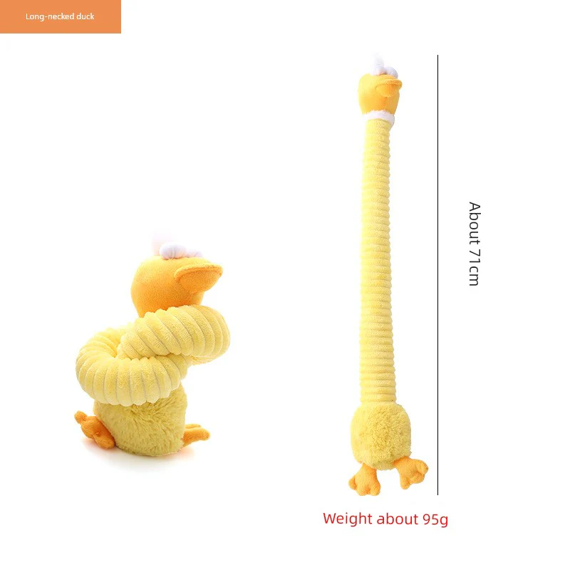 Long Dog Cartoon Long Neck Animal Gnawing Toy Sound Grinding Accompany Bichon Corgi Golden Retriever Samo - Image 7