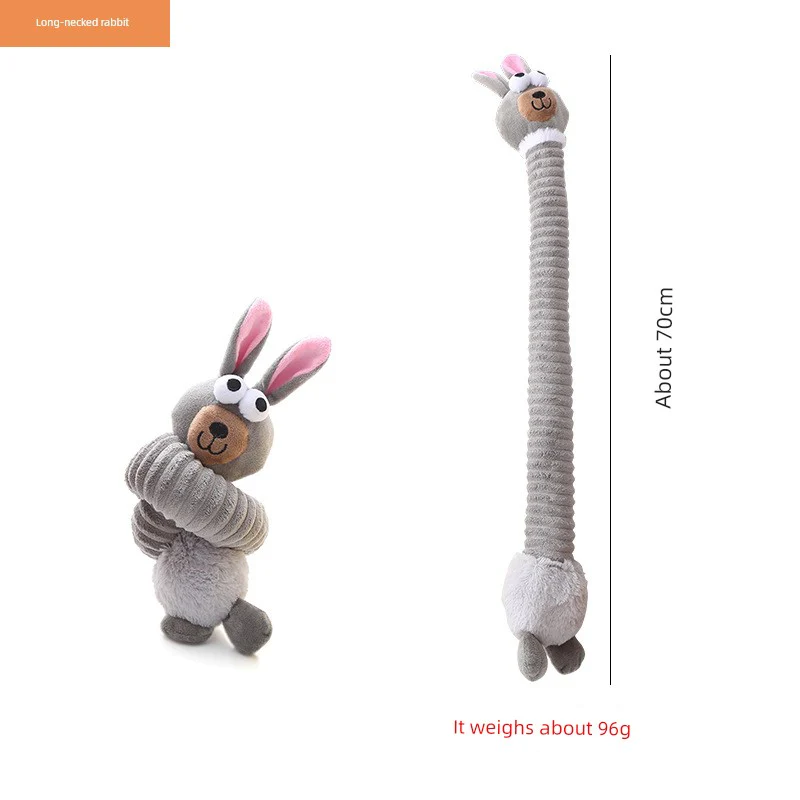 Long Dog Cartoon Long Neck Animal Gnawing Toy Sound Grinding Accompany Bichon Corgi Golden Retriever Samo - Image 8