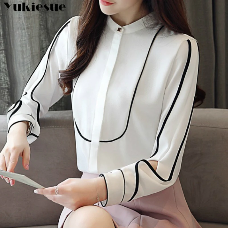 long sleeve OL office summer women's shirt blouse for women blusas womens tops and blouses chiffon shirts ladie's top - Image 3