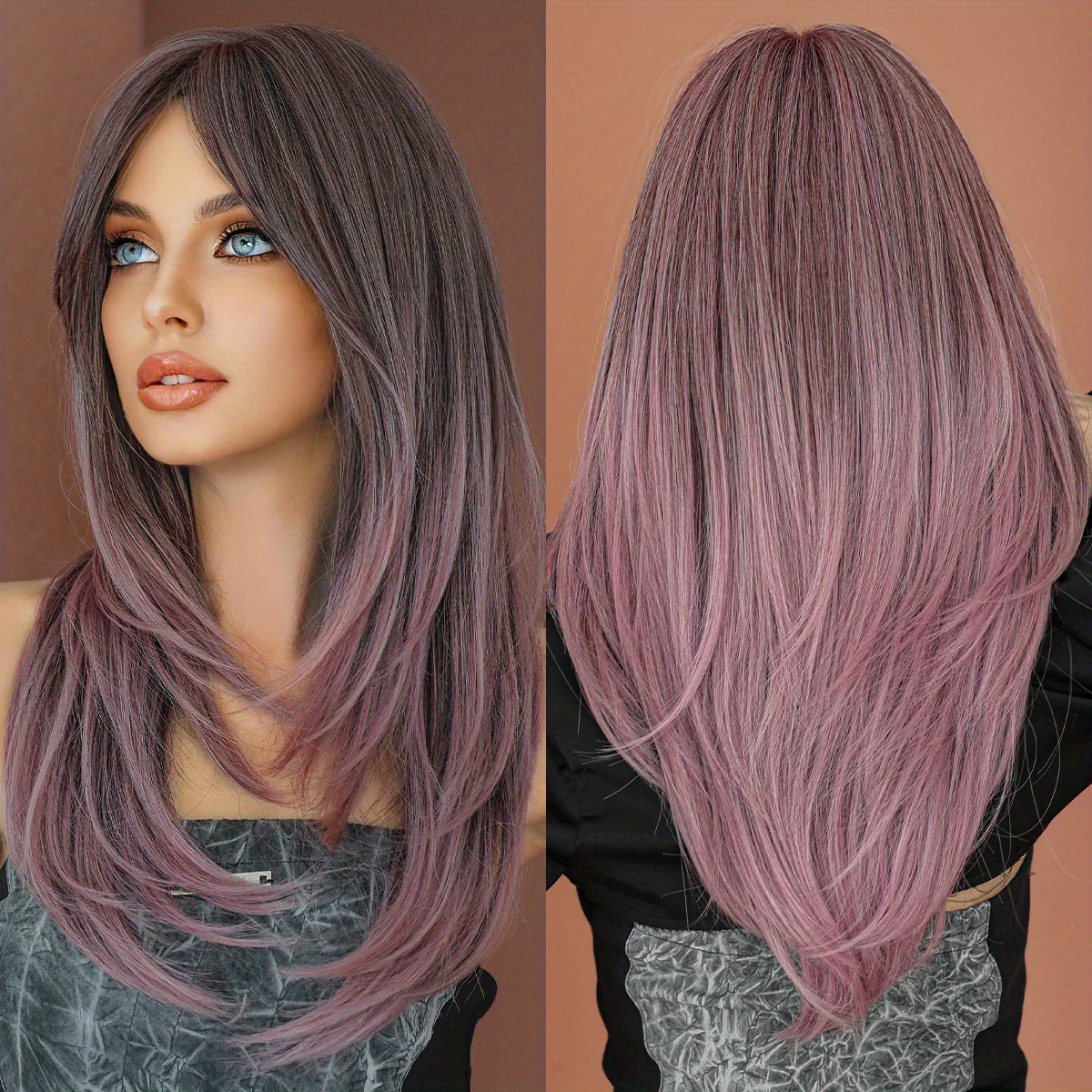 Long Wavy Dark Green Wig For Women Daily Use Natural Synthetic Miidle Part Wigs Layered Heat Resistant Music Festival - Image 15