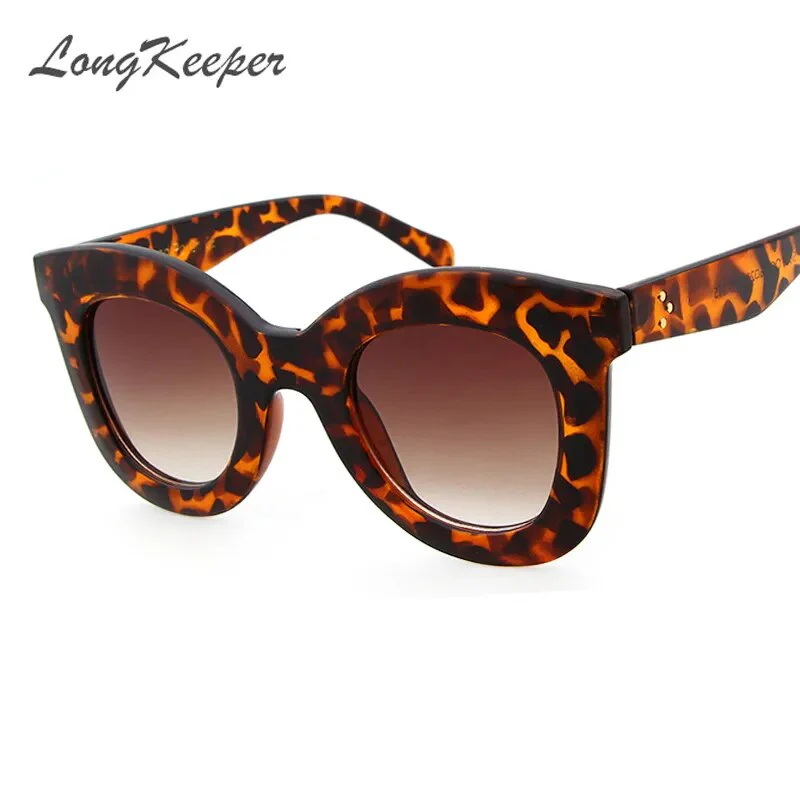 LongKeeper 2020 Fashion Square Sunglasses Women Cat Eye Luxury Brand Big Black Sun Glasses Female Lunette Femme Oculos 5690M - Image 13